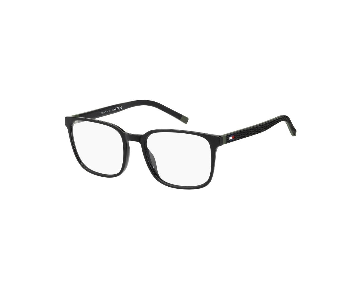Óculos de Grau Tommy Hilfiger Sporty Preto Fosco TH2380 7ZJ-56