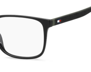 Óculos de Grau Tommy Hilfiger Sporty Preto Fosco TH2380 7ZJ-56
