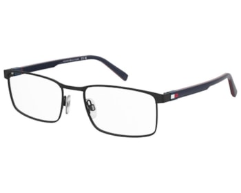 Óculos de Grau Tommy Hilfiger Sporty Preto Fosco TH2381 003-57