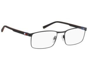 Óculos de Grau Tommy Hilfiger Sporty Preto Fosco TH2381 003-57