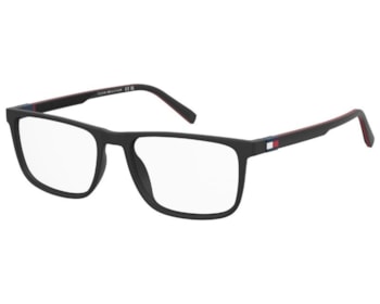 Óculos de Grau Tommy Hilfiger Sporty Preto Fosco TH2382 003-55