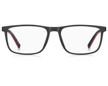 Óculos de Grau Tommy Hilfiger Sporty Preto Fosco TH2382 003-55