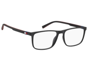 Óculos de Grau Tommy Hilfiger Sporty Preto Fosco TH2382 003-55