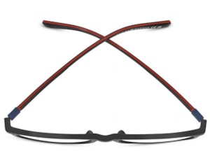 Óculos de Grau Tommy Hilfiger Sporty Preto Fosco TH2382 003-55