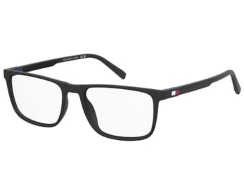 Óculos de Grau Tommy Hilfiger Sporty Preto Fosco TH2382 807-55