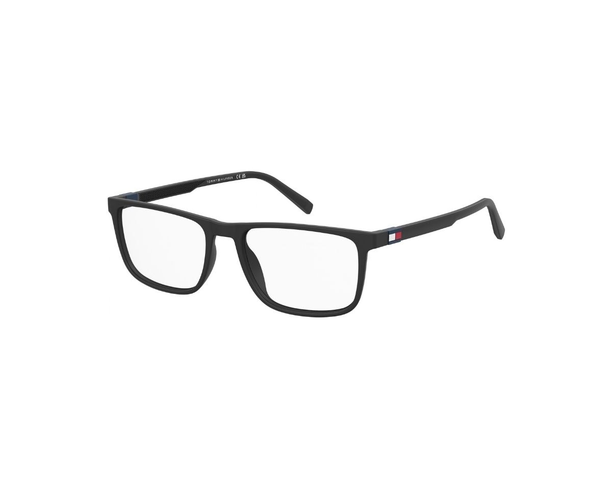Óculos de Grau Tommy Hilfiger Sporty Preto Fosco TH2382 807-55