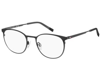 Óculos de Grau Tommy Hilfiger Titanium Preto Fosco TH2276 TI7-52