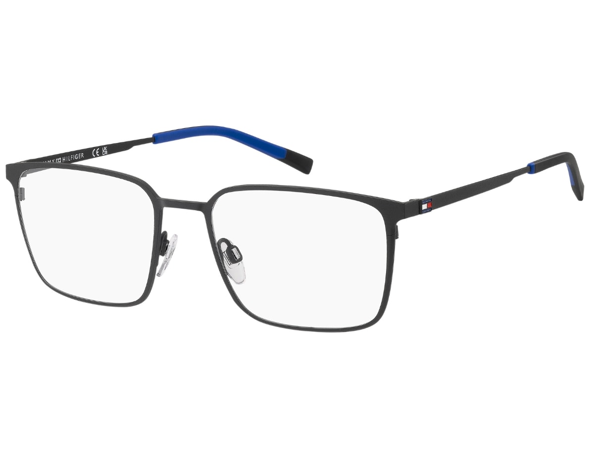 Óculos de Grau Tommy Hilfiger Titanium Preto Fosco TH2313 003-56