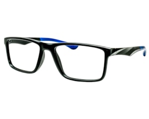 Óculos de Grau Trion Preto Fosco Azul TR1099 C04-53