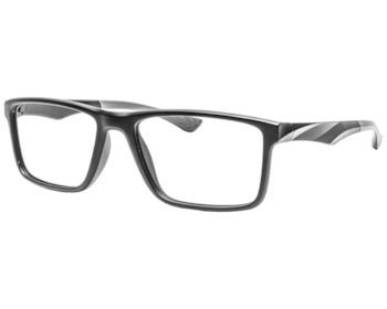 Óculos de Grau Trion Preto Fosco Cinza TR1099 C03-53