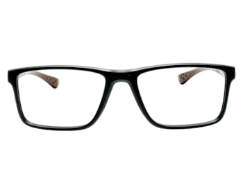 Óculos de Grau Trion Preto Fosco Marrom TR1099 C05-53