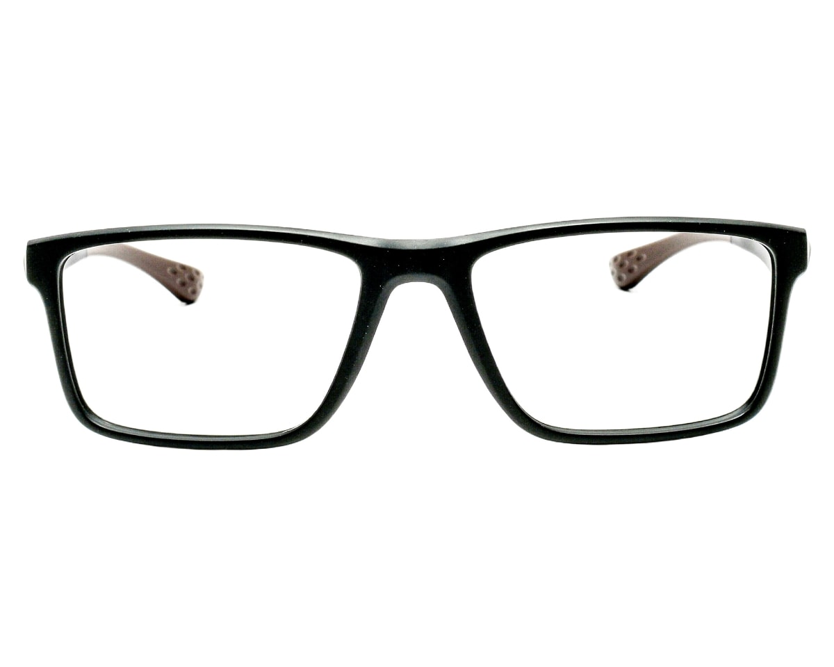 Óculos de Grau Trion Preto Fosco Marrom TR1099 C05-53