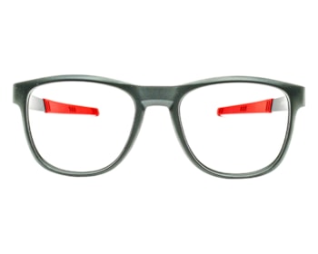 Óculos de Grau Trion Preto Fosco Vermelho TR88001 C1-53