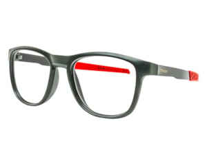 Óculos de Grau Trion Preto Fosco Vermelho TR88001 C1-53