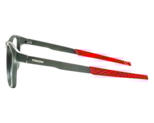 Óculos de Grau Trion Preto Fosco Vermelho TR88001 C1-53
