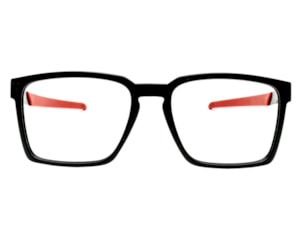 Óculos de Grau Trion Preto Fosco Vermelho TR88003 C1-54