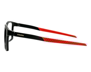 Óculos de Grau Trion Preto Fosco Vermelho TR88003 C1-54