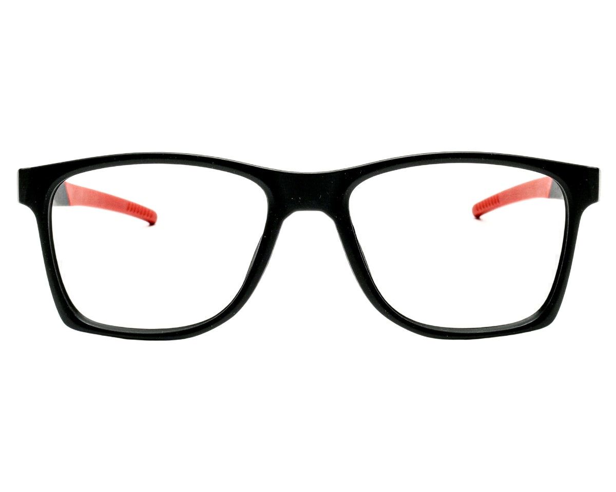 Óculos de Grau Trion Preto Fosco Vermelho TR88004 C1-54
