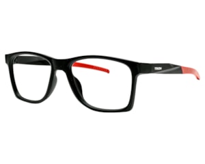 Óculos de Grau Trion Preto Fosco Vermelho TR88004 C1-54
