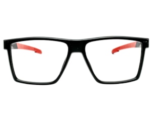 Óculos de Grau Trion Preto Fosco Vermelho TR88006 C1-54