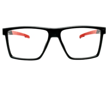 Óculos de Grau Trion Preto Fosco Vermelho TR88006 C1-54