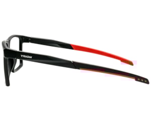 Óculos de Grau Trion Preto Fosco Vermelho TR88006 C1-54