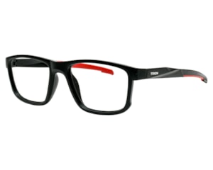 Óculos de Grau Trion Preto Fosco Vermelho TR88007 C1-55