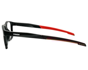 Óculos de Grau Trion Preto Fosco Vermelho TR88007 C1-55