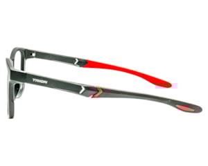 Óculos de Grau Trion Preto Fosco Vermelho TR88008 C1-55