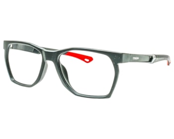 Óculos de Grau Trion Preto Fosco Vermelho TR88010 C1-54