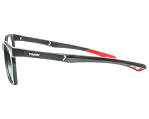 Óculos de Grau Trion Preto Fosco Vermelho TR88010 C1-54