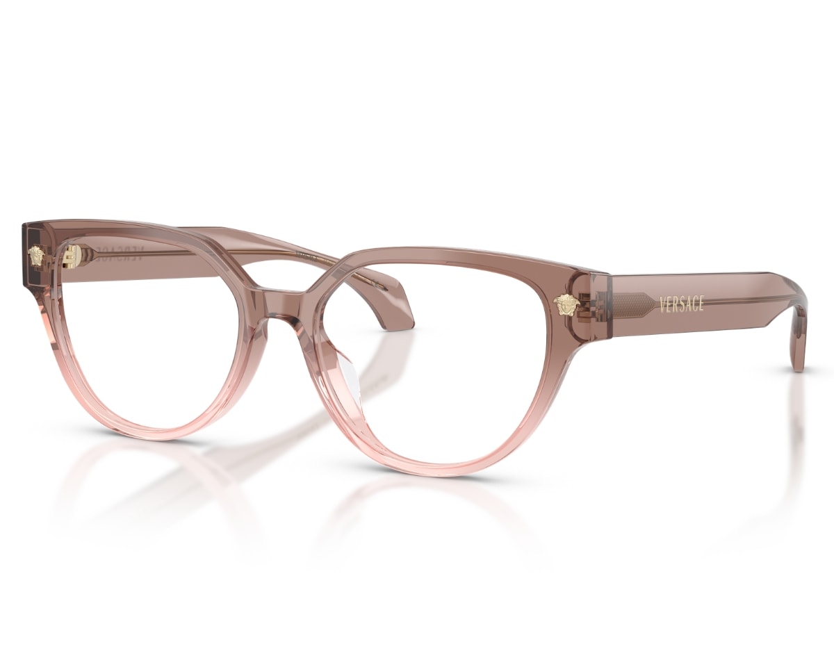 Óculos de Grau Versace Daily Heritage Marrom Translúcido VE3394D 5435-53