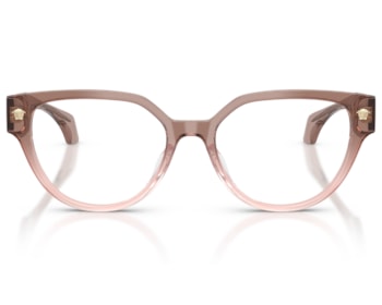 Óculos de Grau Versace Daily Heritage Marrom Translúcido VE3394D 5435-53