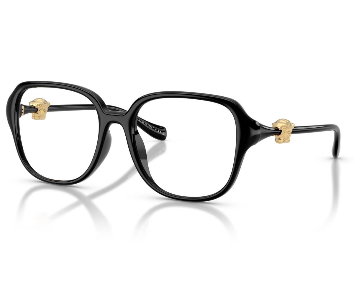 Óculos de Grau Versace Daily Heritage Preto Brilho VE3386D 5483-55