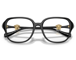Óculos de Grau Versace Daily Heritage Preto Brilho VE3386D 5483-55