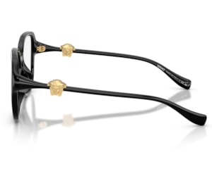 Óculos de Grau Versace Daily Heritage Preto Brilho VE3386D 5483-55