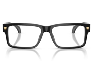 Óculos de Grau Versace Daily Heritage Preto Brilho VE3391U GB1-56