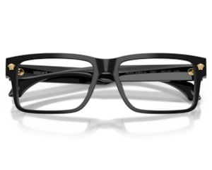 Óculos de Grau Versace Daily Heritage Preto Brilho VE3391U GB1-56