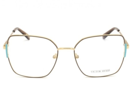 Óculos de Grau Victor Hugo Marrom Dourado VH1347 0A93-53