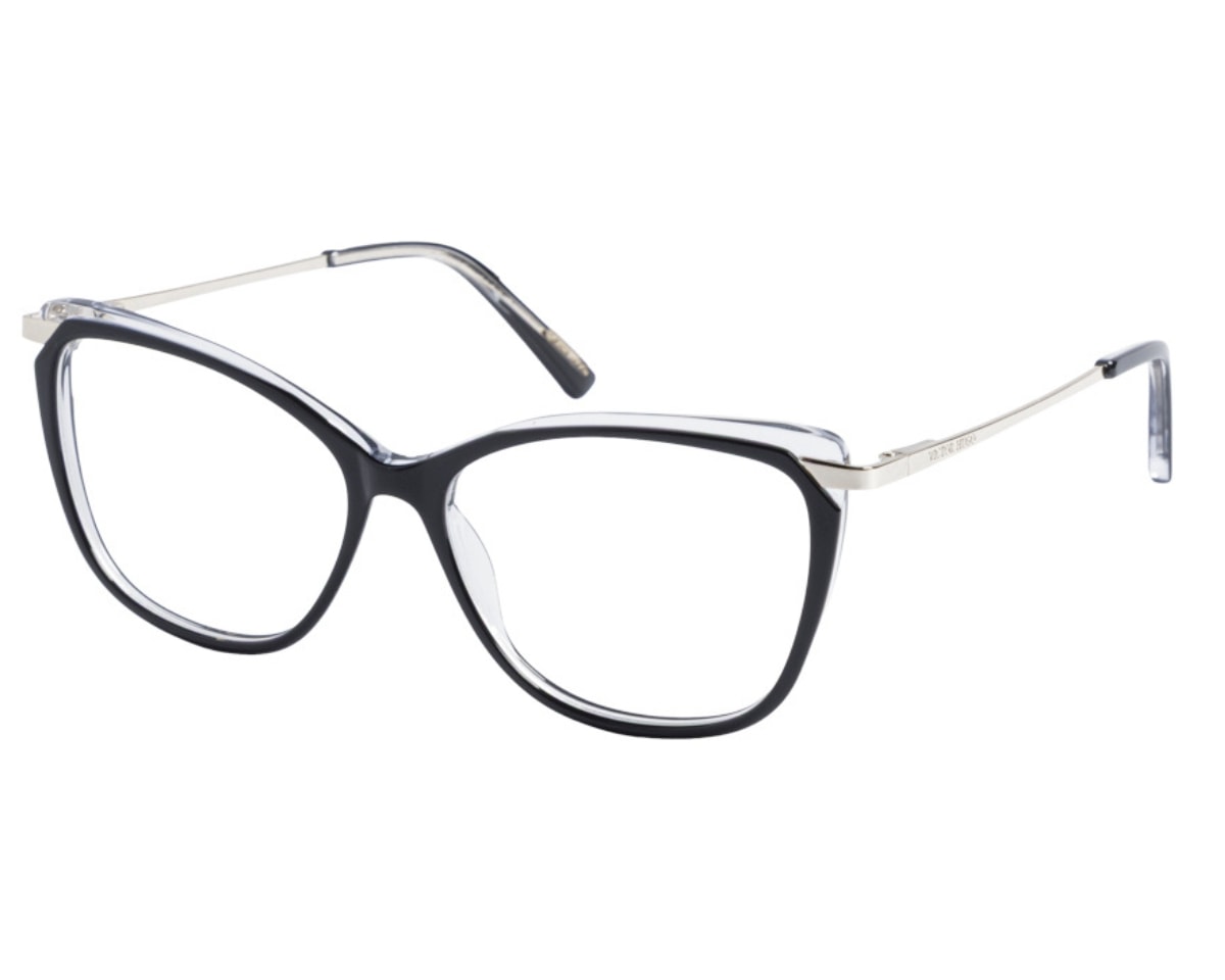 Óculos de Grau Victor Hugo Preto Brilho Dourado VH1953 0888-54