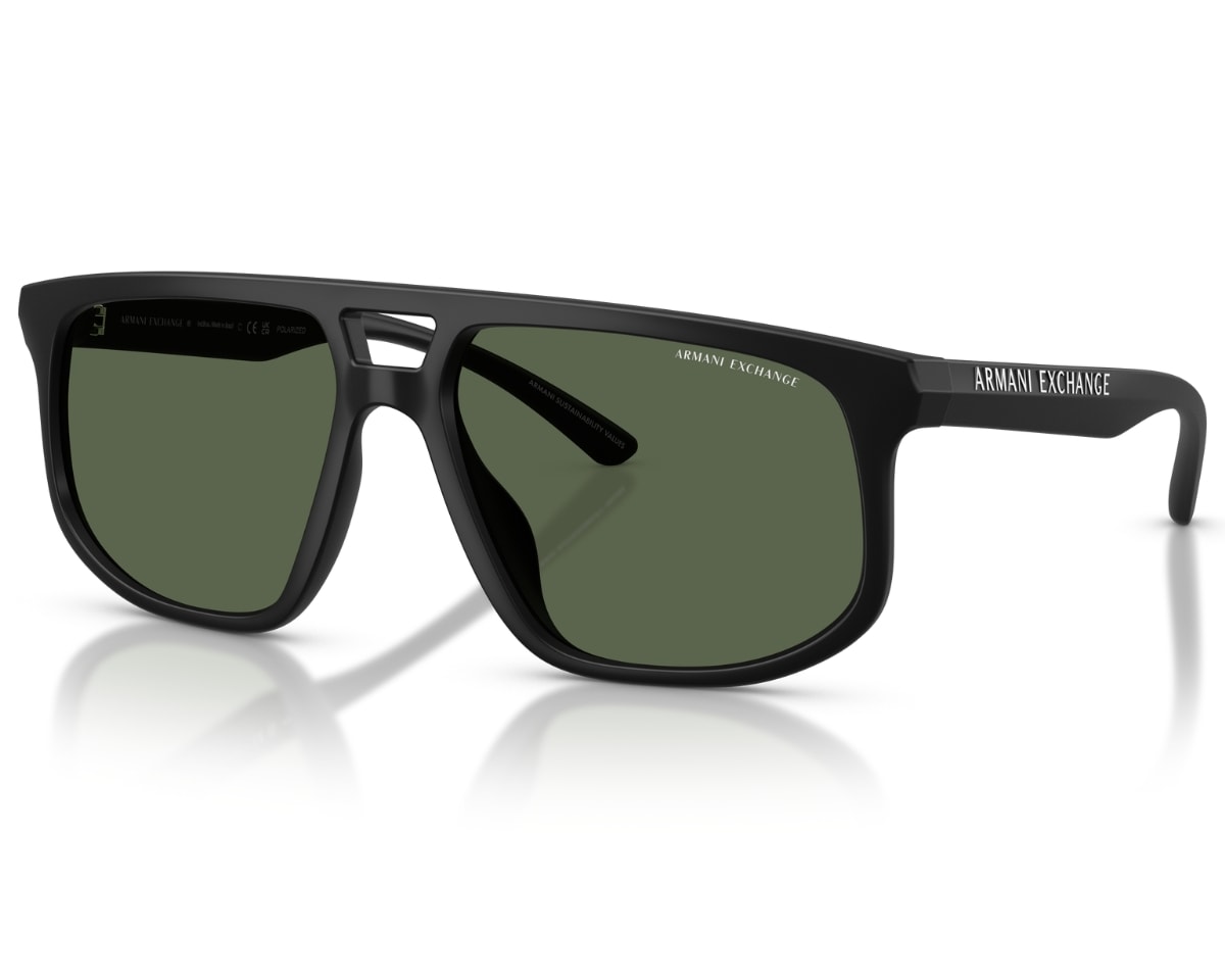 Óculos de Sol Armani Exchange Preto Fosco Polarizado AX4161SU 80789A-58