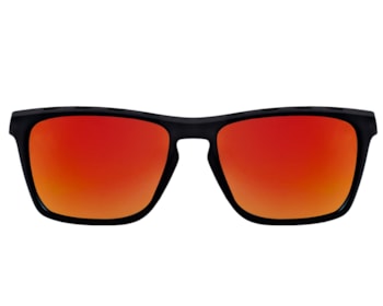 Óculos de Sol Bloovs Boston Matte Transparent Gray Red Mirror Polarized