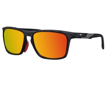 Óculos de Sol Bloovs Boston Matte Transparent Gray Red Mirror Polarized