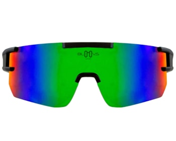 Óculos de Sol Bloovs Clip In Zoncolan Matte Black Green Mirror Polarized