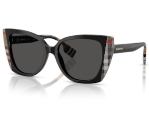 Óculos de Sol Burberry Meryl Preto Xadrez BE4393 405587-54