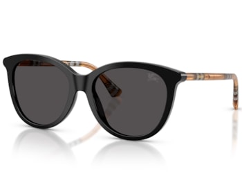 Óculos de Sol Burberry Tubular Check Preto BE4455 416187-55