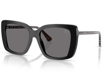 Óculos de Sol Burberry Tubular Check Preto Polarizado BE4456 416581-54