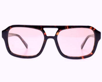 Óculos de Sol Carol Cazassa Mariana Rios Havana Rosa Polarizado MR1184 3005-53
