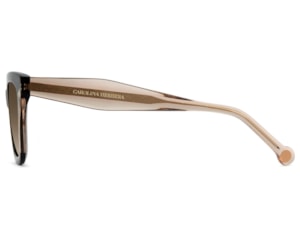 Óculos de Sol Carolina Herrere Preto Marrom Translúcido HER0340S KDX-52