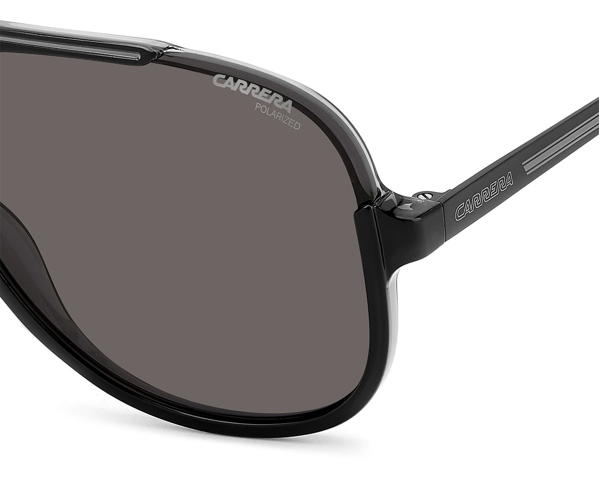 Occhiali Da Sole Carrera 1059/S 08AM9 - Polarizzati, Lenti Grigie, Montatura Nera, Autentici